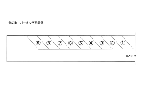 亀の町Ｔパーキング配置図