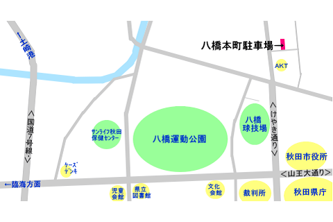 八橋本町駐車場所在図